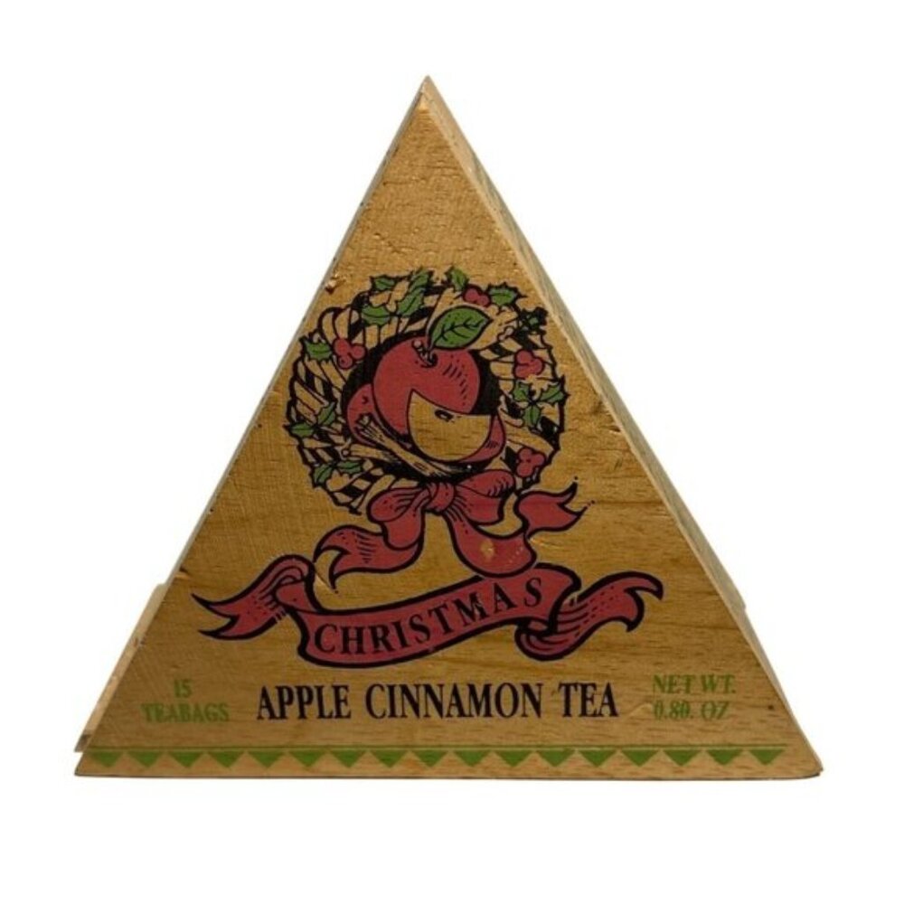 Furtunes International Tea Wooden Box Pyramid Christmas Apple Cinnamon BOX ONLY